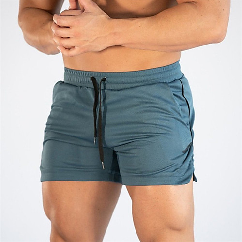 

Men's Running Shorts Athletic Shorts Bottoms Fitness Marathon Running Jogging Cycling Breathable Quick Dry Normal Sport Solid Colored Dark Grey White Black Grey Khaki Green / Micro-elastic