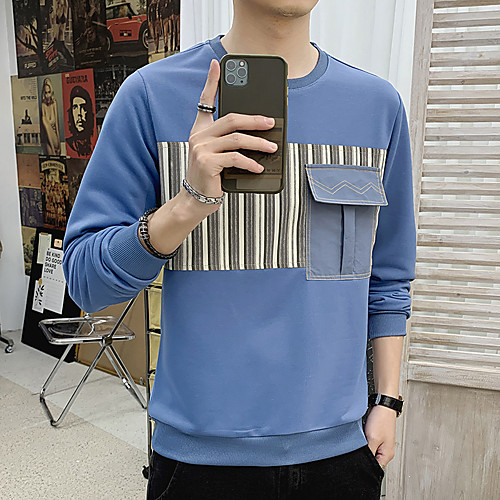 

Men's Tee / T-shirt Color Block Crew Neck Color Block Sport Athleisure T Shirt Long Sleeve Breathable Soft Sweat Out Comfortable Everyday Use Casual