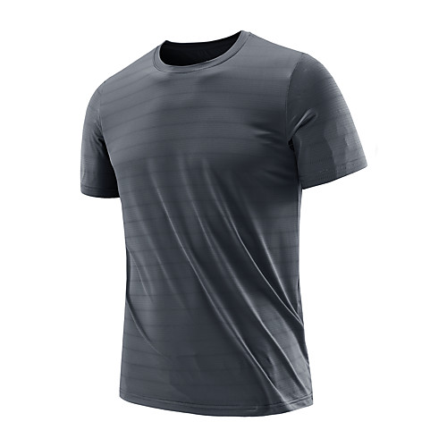 

Men's T shirt Hiking Tee shirt Short Sleeve Crew Neck Tee Tshirt Top Outdoor Lightweight Breathable Quick Dry Stretchy Autumn / Fall Spring POLY Solid Color White Black Red Fishing Climbing Beach