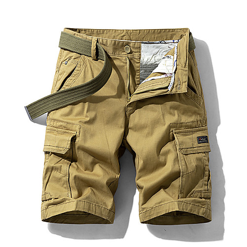 

Men's Hiking Shorts Hiking Cargo Shorts Solid Color Outdoor Breathable Soft Multi-Pockets Wear Resistance Cotton Shorts Black Blue Khaki Green Hunting Fishing Climbing 28 29 30 36 38