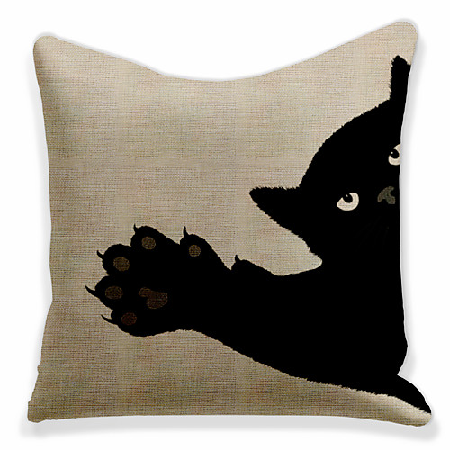 

Double Side 1 Pc Animal Cushion Cover Print 45x45cm Linen for Sofa Bedroom