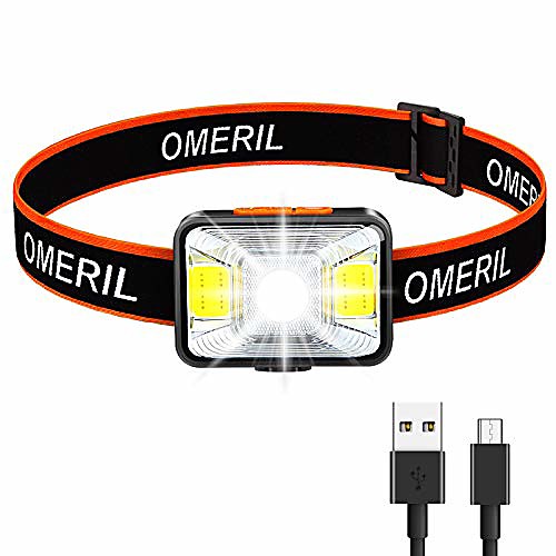 

headlamp led rechargeable usb headlamp headlamp children, very bright, waterproof mini headlamp red light for jogging, running, camping, fishing [incl. usb cable] [energy class a ]