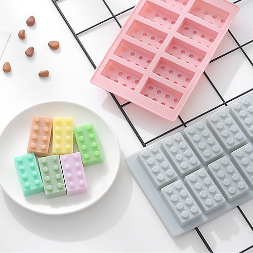 

3D Silicone Building Blocks DIY Mold Ice Mold Lego Style Chocolate Tray Jello Brownie Dessert Pastries Mould Cake Decoration Tool