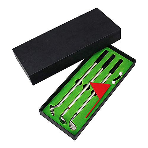 

Golf Pen Set Mini Desktop Golf Ball Pen Gift Set Includes Putting Green Three Golf Clubs Pen Golf Balls and Golf Flag Golf Gifts for Adults Children Tabletop Sports Decor Accessories Black Green