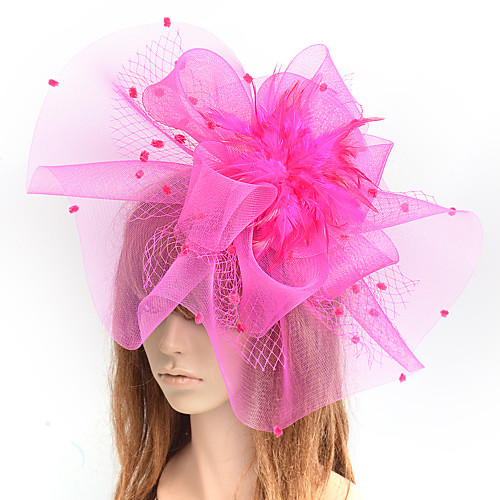 

Elegant & Luxurious Retro Tulle Fascinators with Feather / Floral / Polka Dot 1 Piece Special Occasion / Party / Evening Headpiece