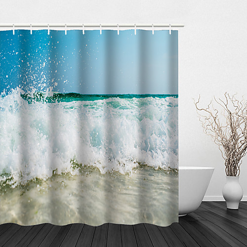 

Bathroom Shower Curtains & Hooks Casual Polyester Waterproof