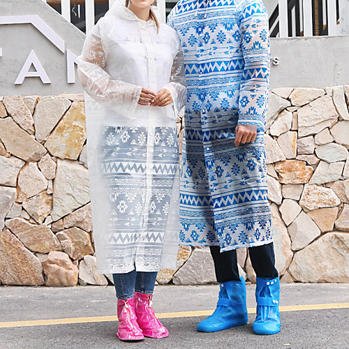 

Women's Men's Rain Poncho Waterproof Hiking Jacket Rain Jacket Outdoor Waterproof Lightweight Windproof Breathable Raincoat Poncho Top Fishing Climbing Beach White Blue Pink Green / Quick Dry