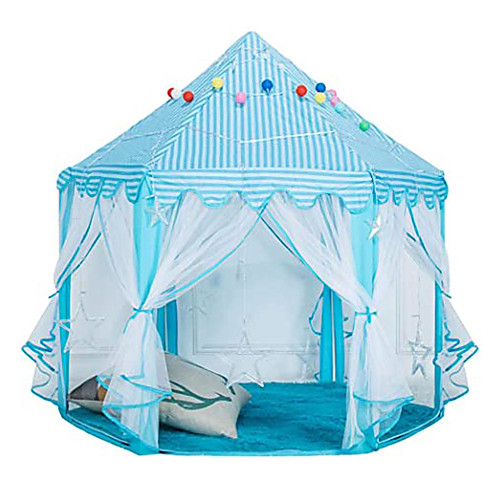 

Play Tent & Tunnel Playhouse Teepee Castle Foldable Convenient Polyester Gift Indoor Outdoor Party Favor Festival Fall Spring Summer 3 years Boys and Girls Pop Up Indoor/Outdoor Playhouse for Boys