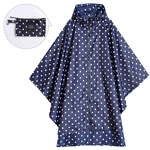 

Women's Men's Rain Poncho Waterproof Hiking Jacket Rain Jacket Outdoor Polka Dot Waterproof Lightweight Windproof Breathable Raincoat Poncho Top Fishing Climbing Beach Purple Yellow Red Light Purple