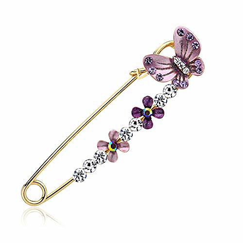 

vepycly women fashion rhinstone crystal pins jewelry butterfly brooches breastpin catch scarf,lapel or collar