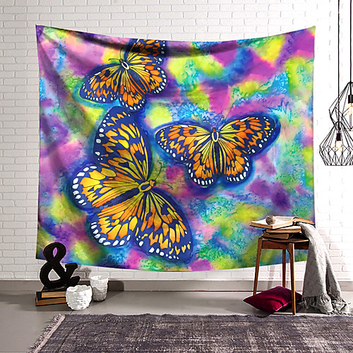 

Wall Tapestry Art Decor Blanket Curtain Hanging Home Bedroom Living Room Decoration Polyester Butterfly