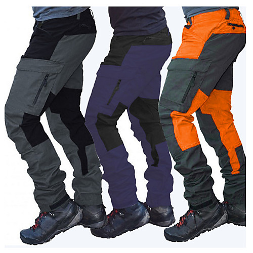 

Men's Hiking Pants Trousers Hiking Cargo Pants Outdoor Regular Fit Breathable Soft Comfortable Multi-Pockets Cotton Bottoms Black Orange Dark Navy Hunting Fishing Climbing M L XL XXL XXXL