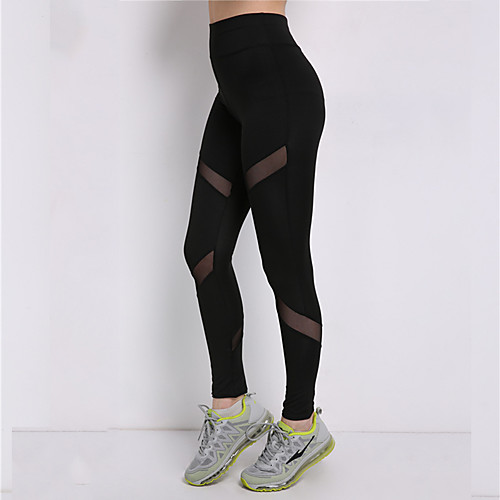 

Activewear Pants Printing Solid Women's Training Running Natural Polyester