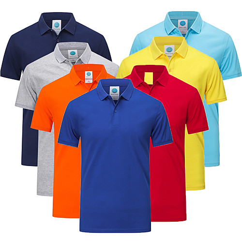 

Men's T shirt Hiking Tee shirt Hiking Polo Shirt Short Sleeve Tee Tshirt Sweatshirt Top Outdoor Lightweight Breathable Quick Dry Sweat wicking Spring Summer Cotton Solid Color Light Blue White Black
