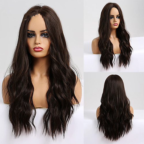 

Synthetic Wig Deep Wave Middle Part Wig Medium Length A1 A2 A3 A4 A5 Synthetic Hair Women's Cosplay Party Fashion Black
