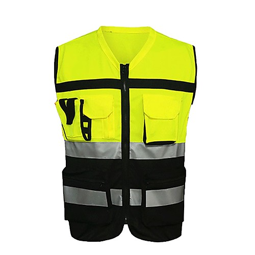

Men's Hunting Gilet Outdoor Ventilation Wearable Reflective Strips Comfortable Summer Solid Colored Polyester Yellow Orange