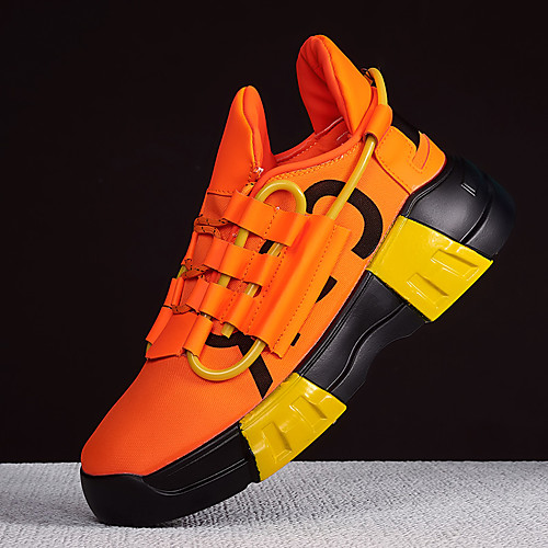 

Men's Trainers Athletic Shoes Sporty Casual Athletic Running Shoes Basketball Shoes Tissage Volant Breathable Non-slipping Wear Proof Purple Orange Green Fall