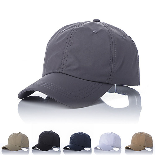 

Baseball Cap Running Cap Visor Hats Men's Women's Hat Solid Colored Adjustable Lightweight Breathable for Fitness Baseball Running Autumn / Fall Spring Summer Cream White Black
