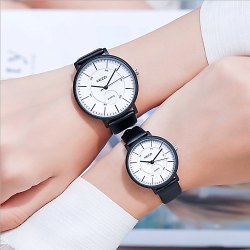 

DOM Couple's Sport Watch Analog Quartz Stylish Minimalist Water Resistant / Waterproof Casual Watch / One Year / Leather