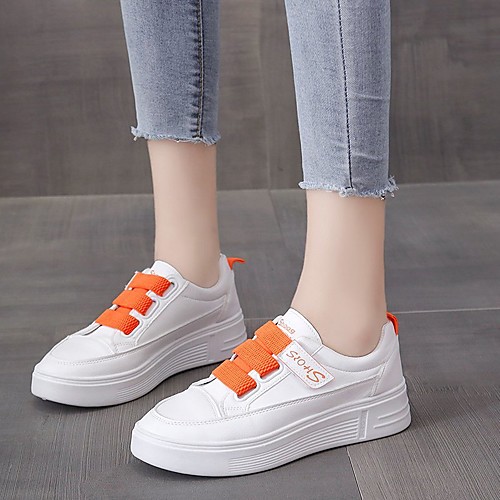 

Women's Sneakers Wedge Heel PU Solid Colored Orange Green Gray