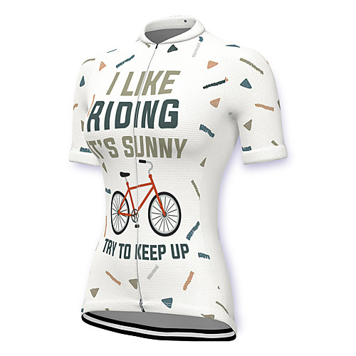 

21Grams Women's Short Sleeve Cycling Jersey Spandex White Bike Top Mountain Bike MTB Road Bike Cycling Breathable Sports Clothing Apparel / Stretchy / Athleisure