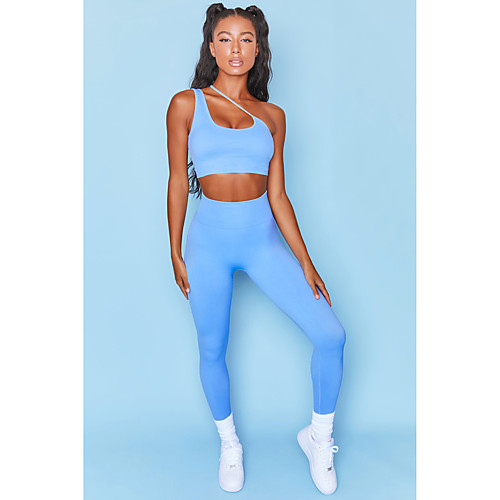 

Women's 2 Piece Activewear Set Workout Outfits Athletic Athleisure 2pcs Summer Sleeveless High Waist Quick Dry Breathable Soft Fitness Gym Workout Running Jogging Exercise Sportswear Skinny Solid