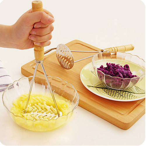 

Potato Masher Pressure Machine Stainless Steel Vegetable Masher with Handle Wooden or Plastic