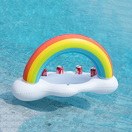 

Inflatable Pool Float Lounge Raft Ride on PVC / Vinyl Rainbow Clouds Water fun Party Favor Summer Beach Swimming 1 pcs Boys and Girls Kid's Adults'