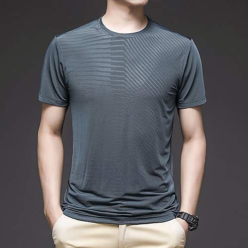 

Men's T shirt Hiking Tee shirt Short Sleeve Tee Tshirt Top Outdoor Lightweight Breathable Quick Dry Stretchy Autumn / Fall Spring Polyester Dark Grey GrayGreen White Fishing Climbing Camping