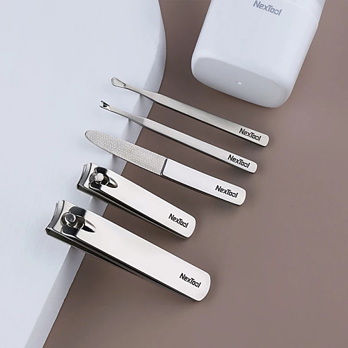 

Xiaomi Nextool 5-in-1 Multifunction Nail Clippers Set Ear Spoon Dead Skin Push Remover Pedicure Manicure Tool with Storage Case