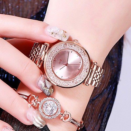 

Women's Steel Band Watches Analog Quartz Stylish Glitter Luxury Water Resistant / Waterproof Diamond
