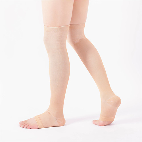 

Spring and Autumn Over the Knee Long Tube Tight Socks Men's and Women's Sports Open Toe Compression Socks Nylon Socks Anti-flexion and Stretch