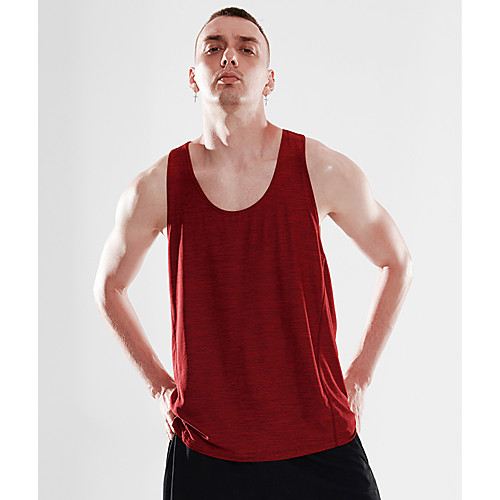 

Men's Sleeveless Running Tank Top Singlet Top Athletic Athleisure Summer Spandex Moisture Wicking Quick Dry Breathable Fitness Gym Workout Running Training Exercise Sportswear Solid Colored Black Red