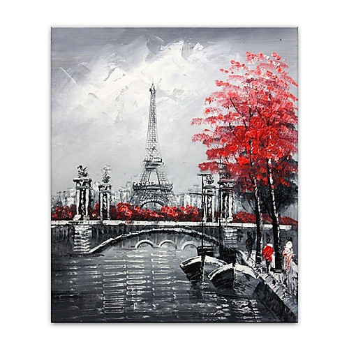 

Oil Painting Hand Painted Vertical Abstract Landscape Contemporary Rolled Canvas (No Frame)