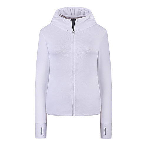 

Women's Zip Up Hoodie Pure Color Pocket Stand Collar Spandex Solid Color Sport Athleisure Top Long Sleeve Lightweight Breathable Quick Dry Sweat Out Comfortable Running Everyday Use Casual Daily