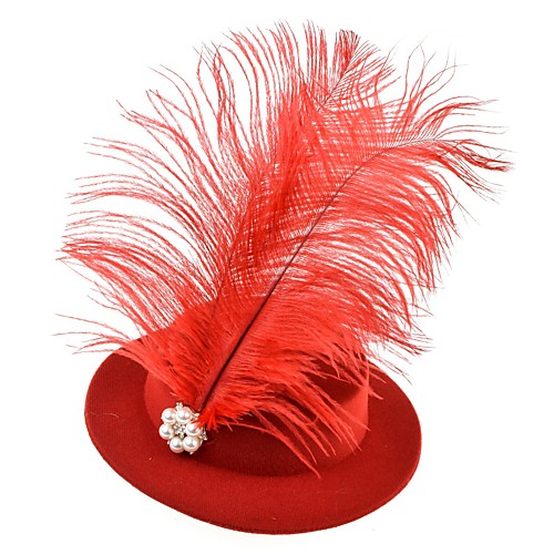

Pearls Elegant Pearl Fascinators with Feather / Pearls 1 Piece Special Occasion / Party / Evening Headpiece