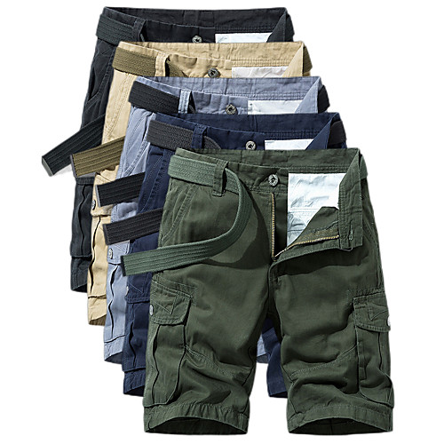 

Men's Hiking Shorts Hiking Cargo Shorts Solid Color Summer Outdoor 10 Standard Fit Breathable Quick Dry Sweat-wicking Wear Resistance Elastane Cotton Shorts Bottoms Black Army Green Grey Khaki Dark