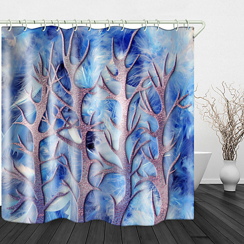 

Abstract Woods Print Waterproof Fabric Shower Curtain for Bathroom Home Decor Covered Bathtub Curtains Liner Includes with Hooks
