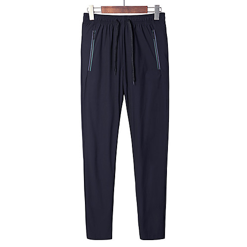 

Men's Hiking Pants Trousers Solid Color Summer Outdoor Tailored Fit Waterproof Ultra Light (UL) Antistatic Quick Dry Nylon Spandex Pants / Trousers Dark Grey Black Blue Light Grey Hunting Fishing