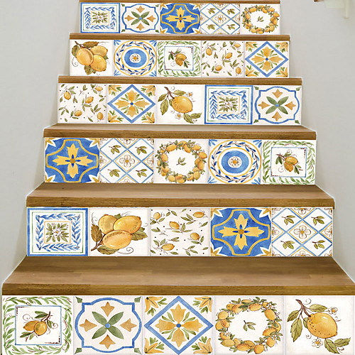 

Creative 3d Staircase Sticker Hand-painted Fruit Pattern Diy Imitation Decoration Home Sticker Waterproof Wall Sticker