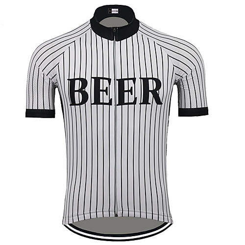 

21Grams Men's Short Sleeve Cycling Jersey Spandex Black Stripes Bike Top Mountain Bike MTB Road Bike Cycling Breathable Quick Dry Sports Clothing Apparel / Athleisure
