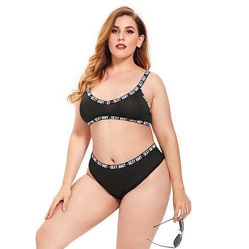 

Women's Sports Bras 3/4 Cup Bra & Panty Set Black