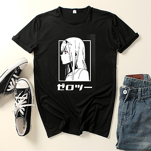 

Inspired by Darling in the Franxx Zero Two Cosplay Costume T-shirt Microfiber Graphic Prints Printing T-shirt For Men's / Women's