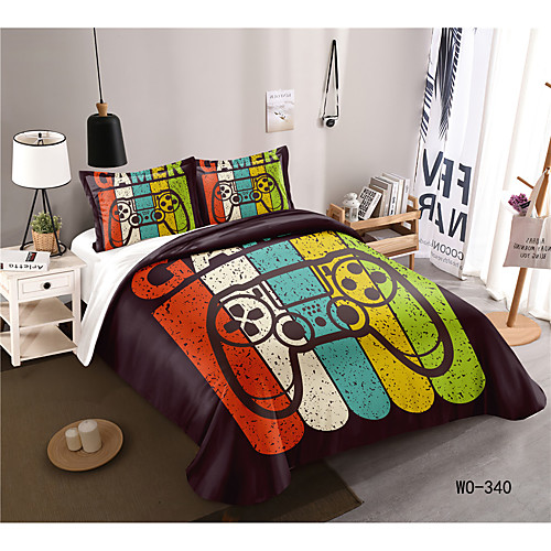 

3-Piece Duvet Cover Set Hotel Bedding Sets Comforter Cover with Soft Lightweight Microfiber, Include 1 Duvet Cover, 2 Pillowcases for Double/Queen/King