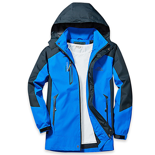 

Men's Hiking Softshell Jacket Hiking Windbreaker Outdoor Patchwork Waterproof Lightweight Windproof Breathable Outerwear Jacket Top Full Length Hidden Zipper Hunting Fishing Climbing Black Red Army