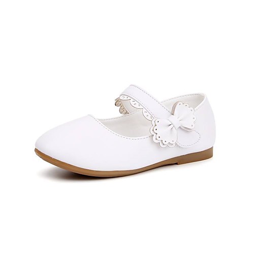 

Girls' Flats Mary Jane Princess Shoes PU Mary Jane Little Kids(4-7ys) Big Kids(7years ) Daily Walking Shoes Bowknot White Black Red Spring Summer