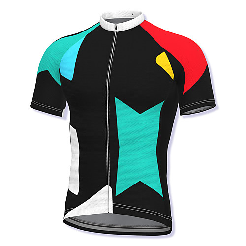 

21Grams Men's Short Sleeve Cycling Jersey Spandex Black Bike Top Mountain Bike MTB Road Bike Cycling Breathable Quick Dry Sports Clothing Apparel / Athleisure