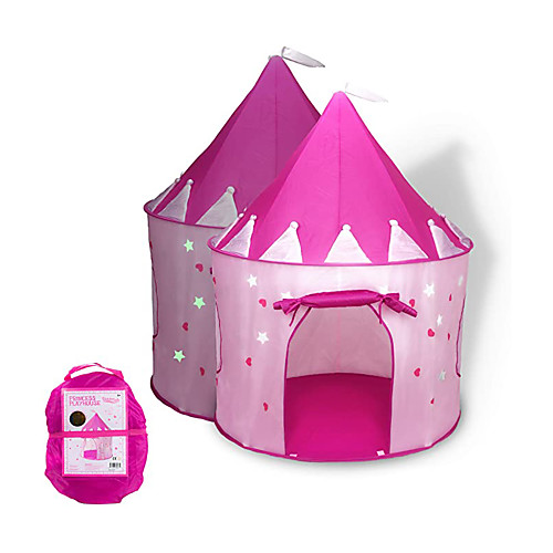 

Play Tent & Tunnel Playhouse Teepee Castle Princess Foldable Glow in the Dark Convenient Polyester Gift Indoor Outdoor Party Favor Festival Fall Spring Summer 3 years Boys and Girls Pop Up / Kid's