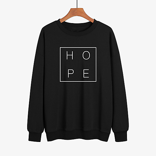 

Women's Pullover Sweatshirt Graphic Print Daily Casual Hoodies Sweatshirts White Black Red