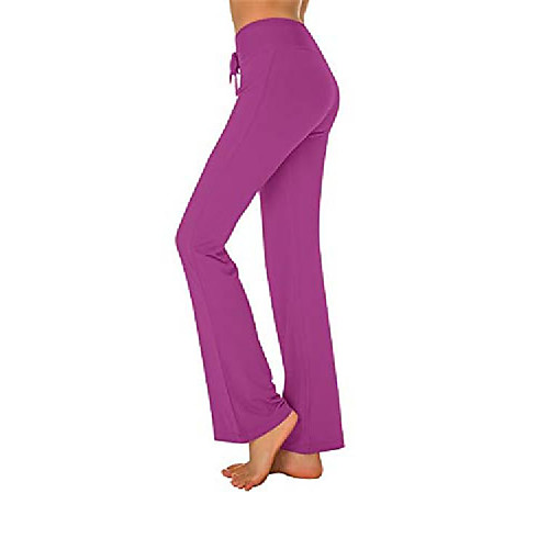 

Women's Yoga Pants Comfy Drawstring Pajama Pants High Waist Lounge Casual Daily wear Pants(Violet, Large)